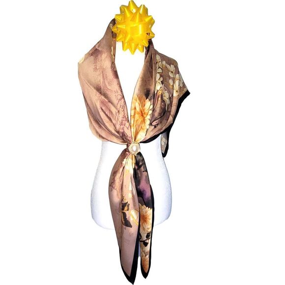 NEW Genuine 100% Mulberry Silk Double Sided Scarf 42"x42" Square Shawl 5842 - Picture 4 of 16